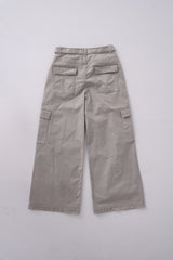 Wide-Leg Soluble Dyed Twill Pants