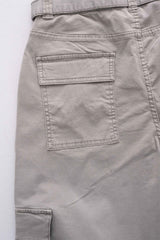 Wide-Leg Soluble Dyed Twill Pants