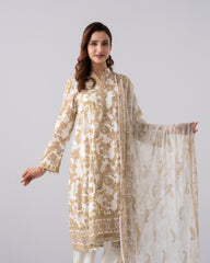 Smart Fit Digital Printed Three-Piece Lawn with Chiffon Dupatta