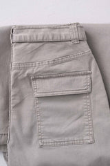 Wide-Leg Soluble Dyed Twill Pants