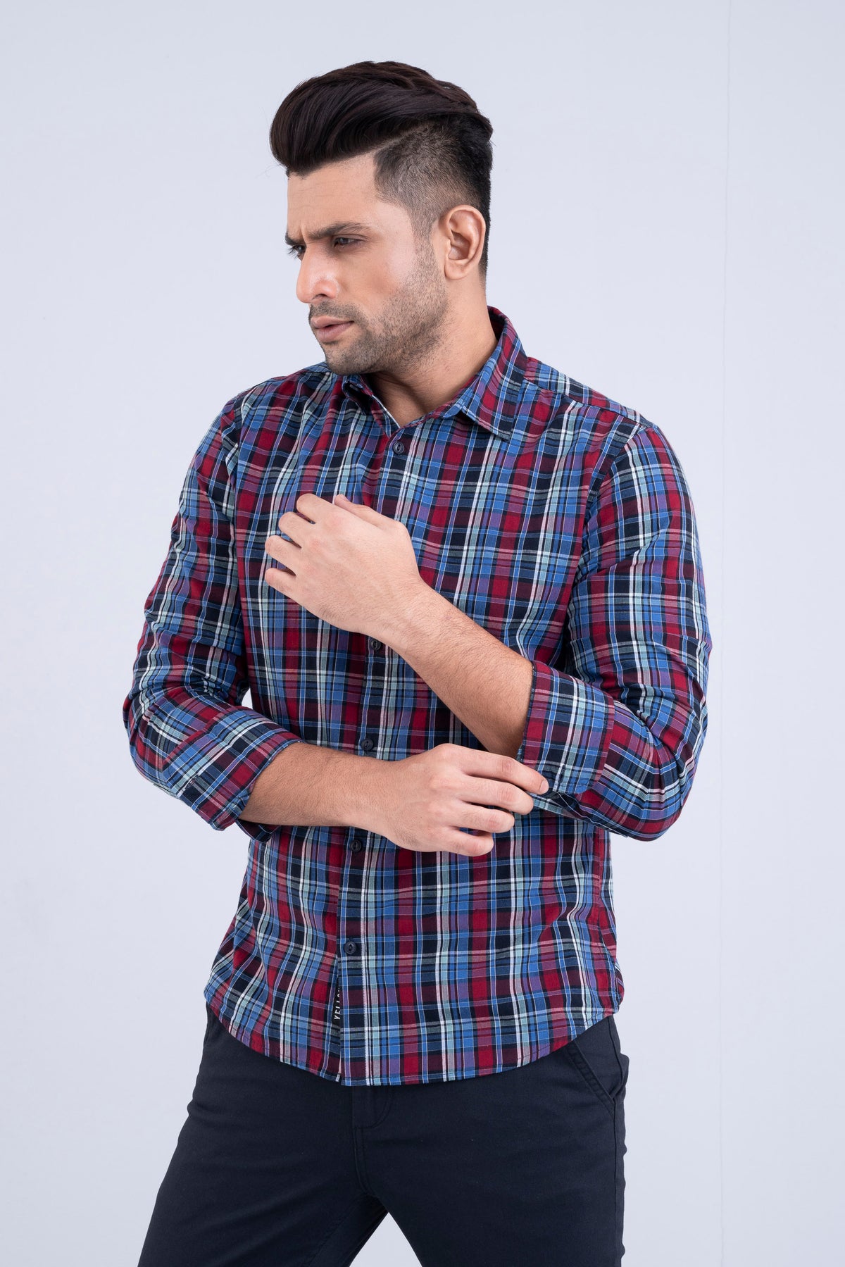 Slim Fit Checkered Casual Cotton Shirt
