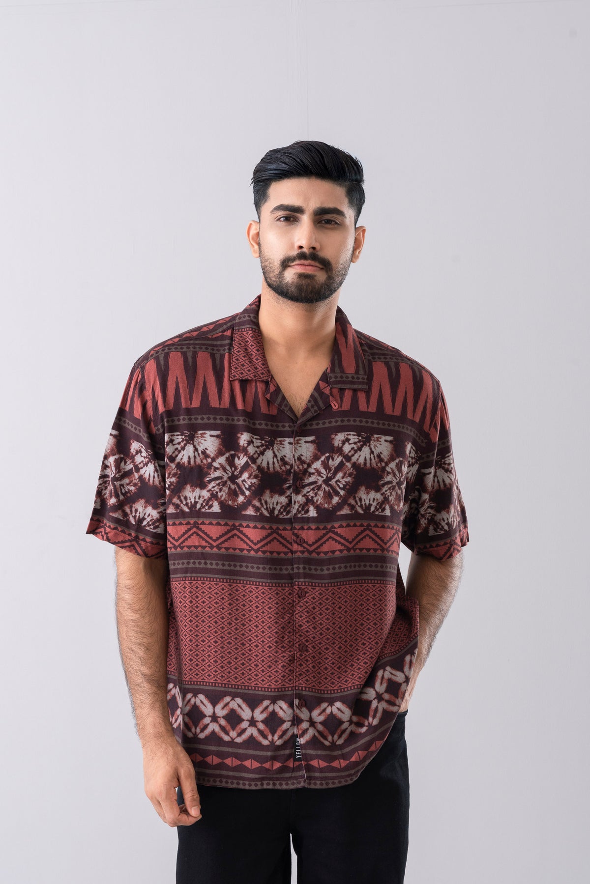 Boxy Fit Printed Casual Shirt