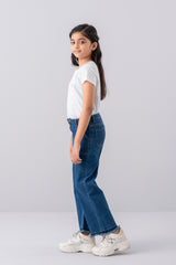 Girls' Denim Bottom (6-8 Years)