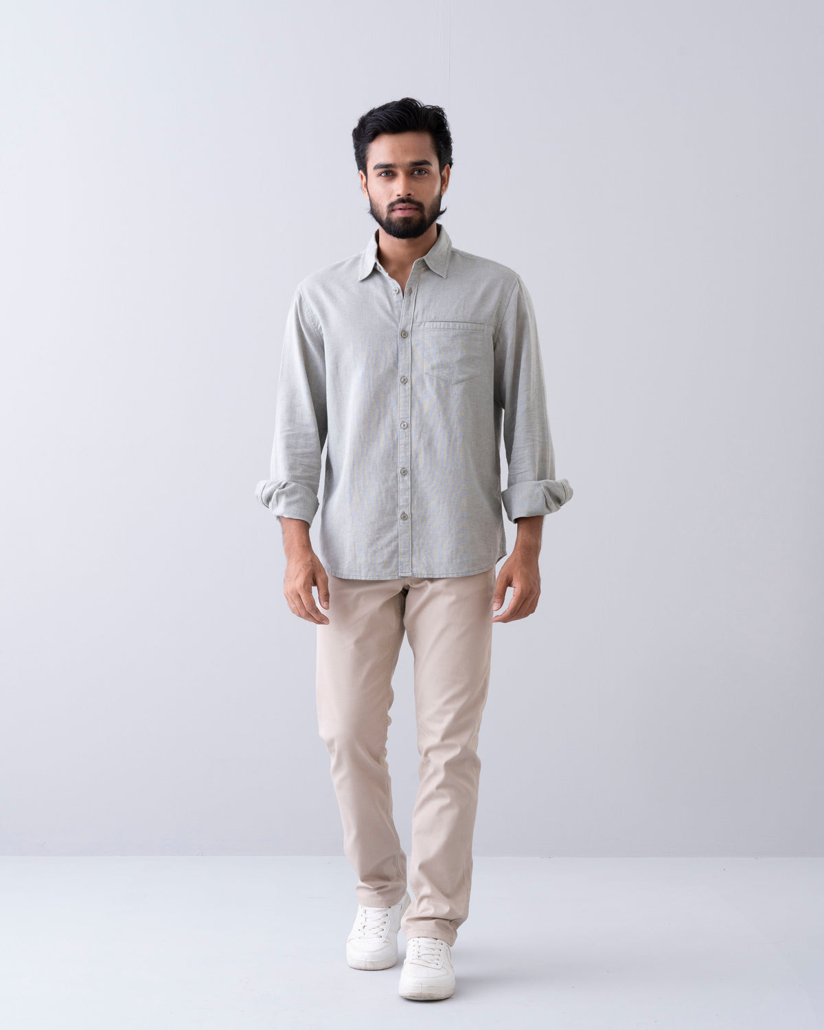 Regular Fit Solid Casual Shirt
