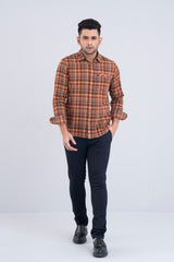 Regular Fit Checkered Cotton Casual Shirt