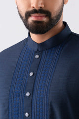 Regular Fit Embroidered Blended Fabric Formal Panjabi