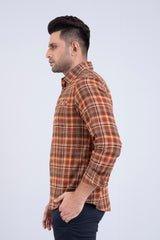 Regular Fit Checkered Cotton Casual Shirt