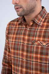 Regular Fit Checkered Cotton Casual Shirt
