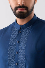 Regular Fit Embroidered Semi-Formal Panjabi