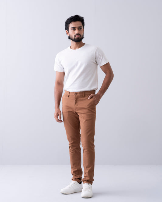 Slim Fit Solid Chinos