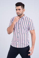 Slim Fit Striped Cotton Shirt