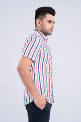 Slim Fit Striped Cotton Shirt