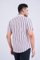 Slim Fit Striped Cotton Shirt