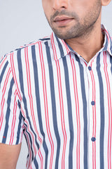 Slim Fit Striped Cotton Shirt