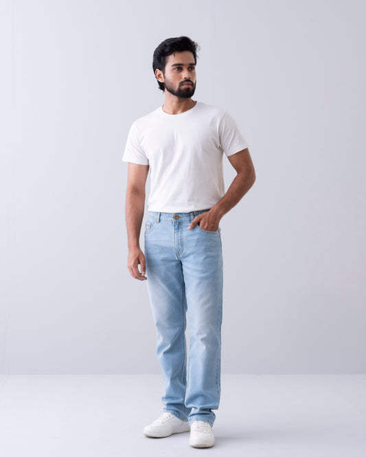Straight Fit Blue Jeans