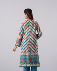 Smart Fit Digital Printed Three-Piece Lawn with Chiffon Dupatta