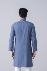 Slim Fit Embroidered Semi Formal Dobby Panjabi