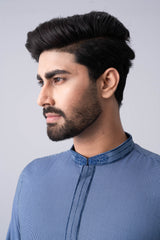 Slim Fit Embroidered Semi Formal Dobby Panjabi