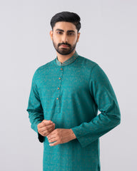 Regular Fit Embroidered Semi-Formal Panjabi