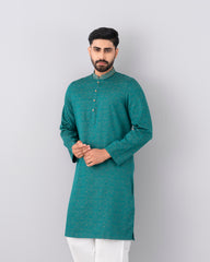 Regular Fit Embroidered Semi-Formal Panjabi