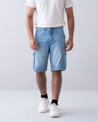 Straight Fit Denim Shorts