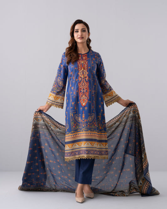 Smart Fit Embroidered Two-Piece Lawn