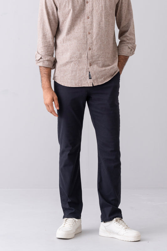 Regular Fit Solid Chinos