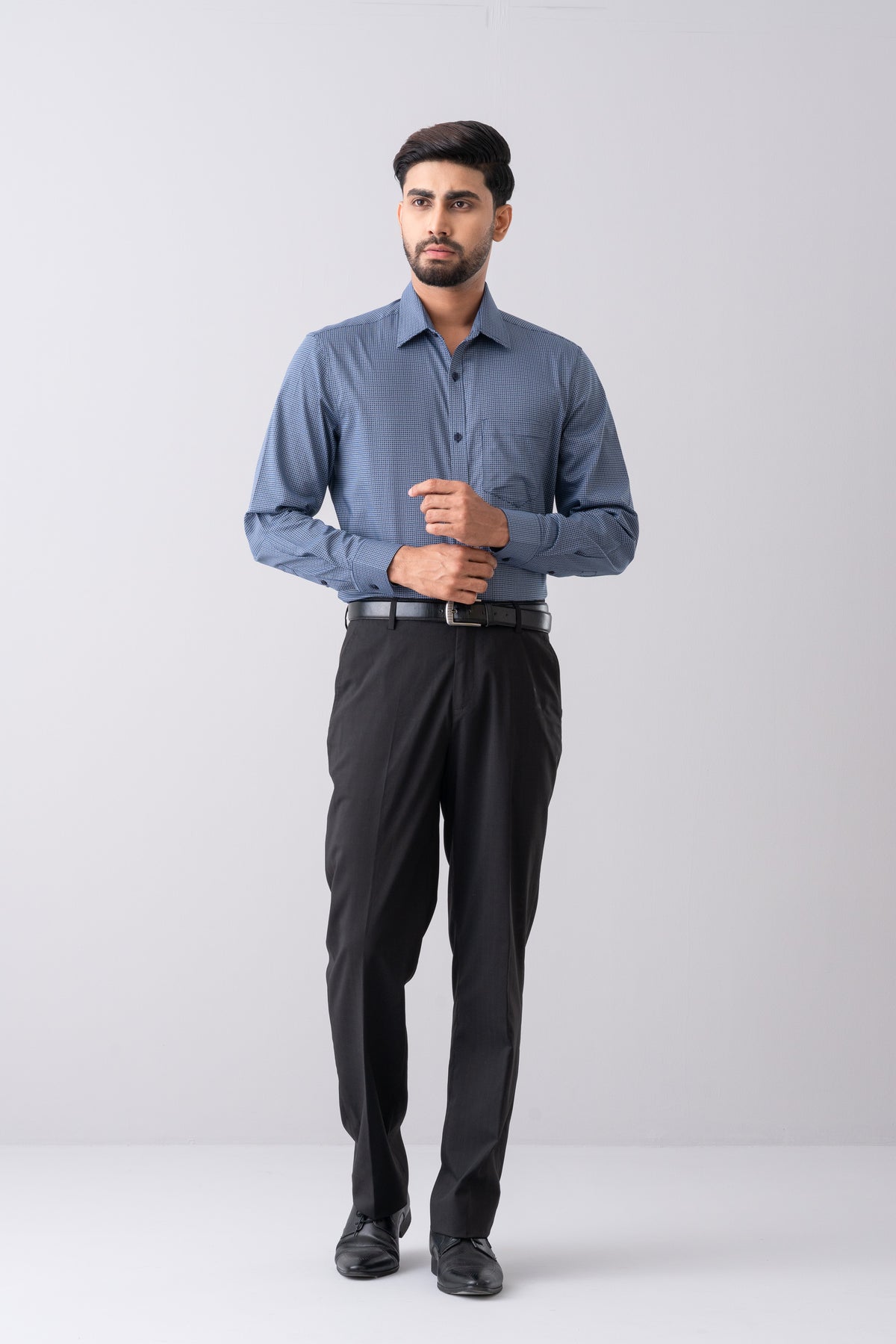 Regular Fit Micro-Printed Templeton Formal Shirt