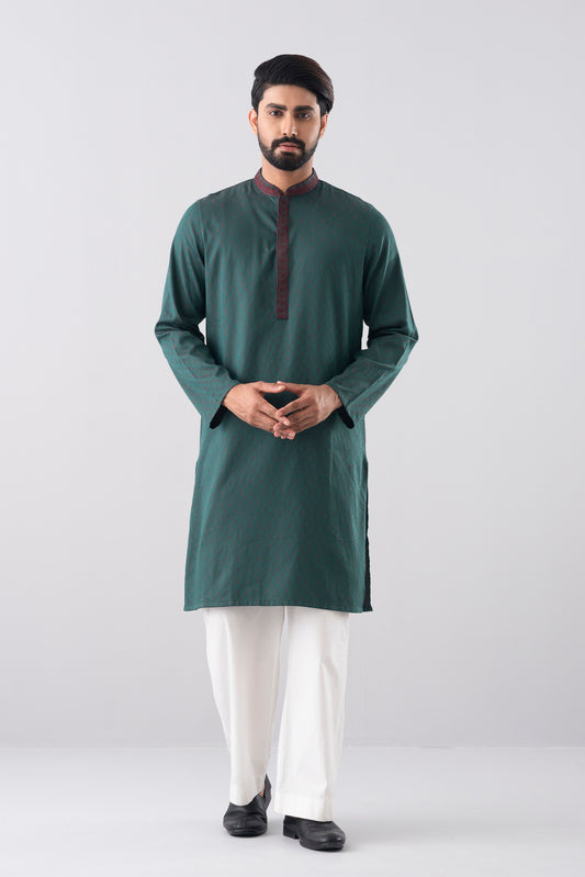 Regular Fit Embroidered Semi-Formal Panjabi