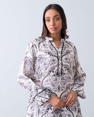 Relaxed Fit Printed Two-Piece Ethnic Set