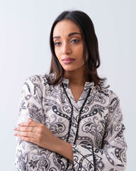Relaxed Fit Printed Two-Piece Ethnic Set