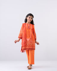 Princess Printed Three-Piece Lawn with Chiffon Dupatta (6-8 Years)