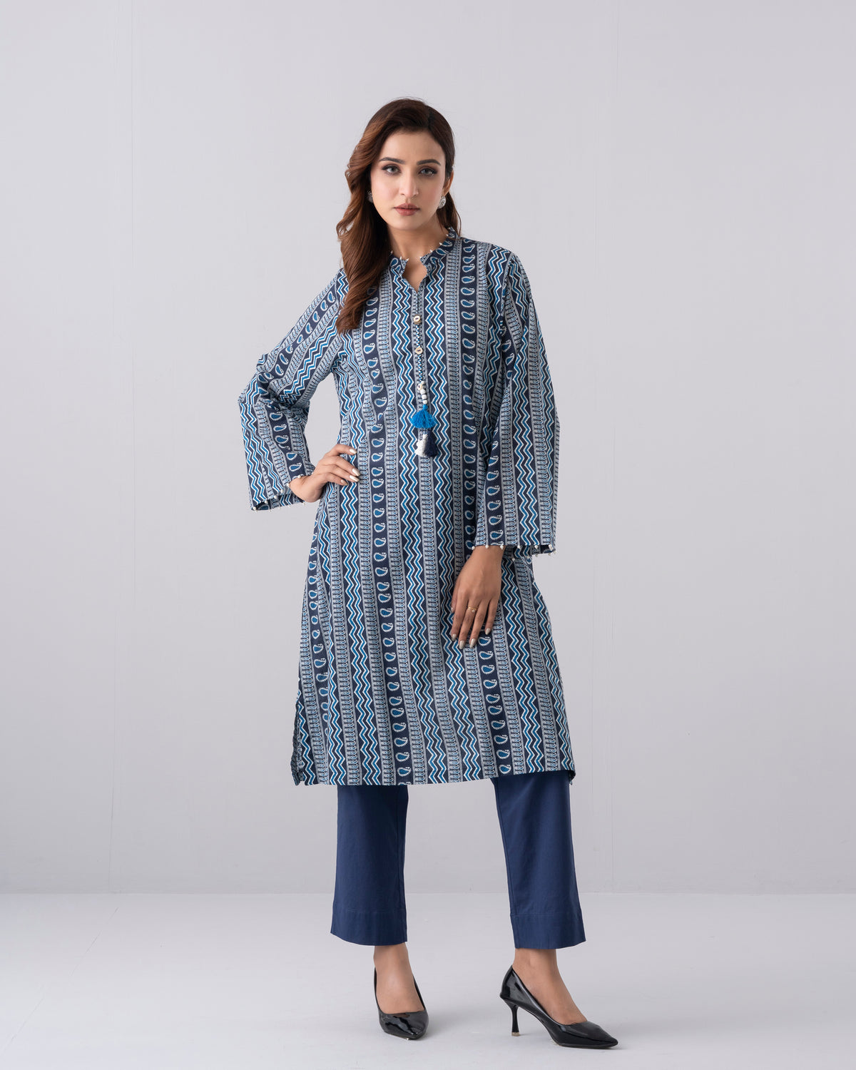 Relaxed Fit Printed One-Piece Lawn Kurta