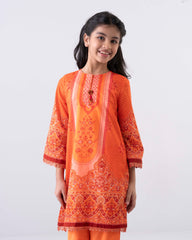 Princess Printed Three-Piece Lawn with Chiffon Dupatta (6-8 Years)
