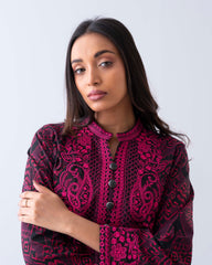 Smart Fit Embroidered Three-Piece Lawn with Silk Dupatta