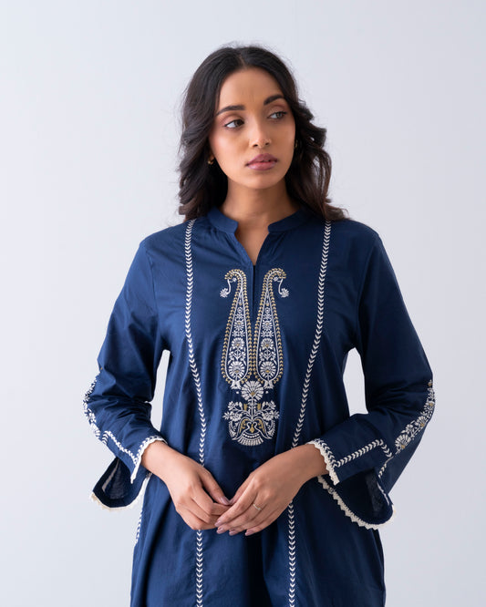 Relaxed Fit Embroidered Ethnic Kurti