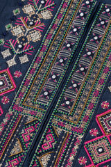 Smart Fit Embroidered Three-Piece Ethnic Set with Organza Dupatta