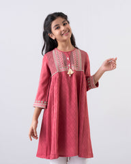 Girls' Embroidered Ethnic Kurti (6-8 Years)