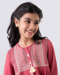 Girls' Embroidered Ethnic Kurti (6-8 Years)