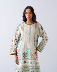 Relaxed Fit Printed Two-Piece Lawn with Chiffon Dupatta