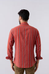 Slim Fit Striped Casual Shirt