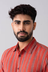 Slim Fit Striped Casual Shirt