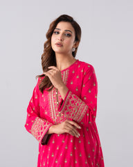 Smart Fit Printed Two-Piece Lawn with Silk Dupatta