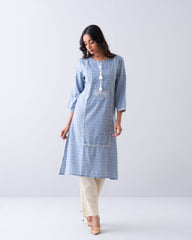Smart Fit Embroidered One-Piece Ethnic Kurta