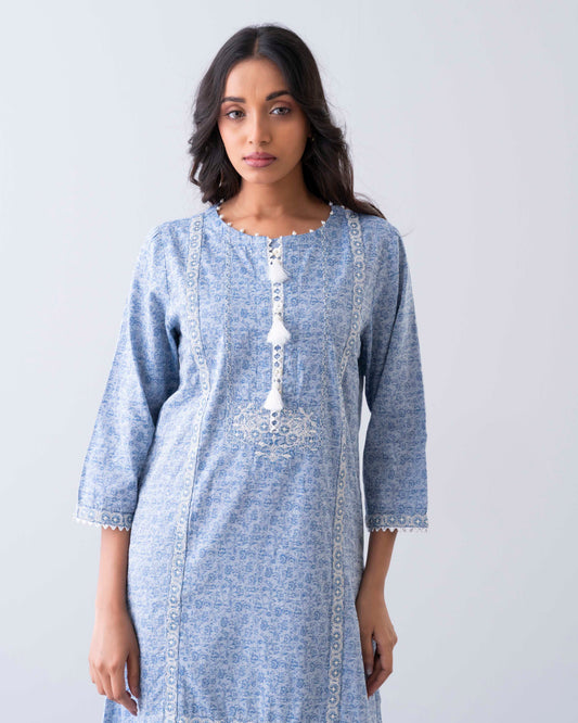 Smart Fit Embroidered One-Piece Ethnic Kurta