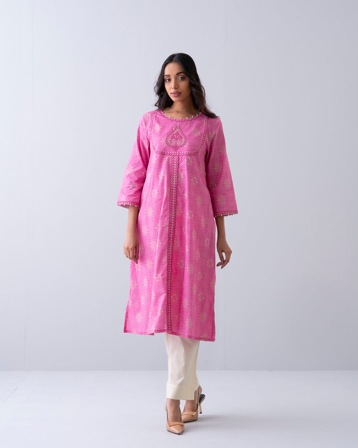 Smart Fit Printed One-Piece Ethnic Kurta