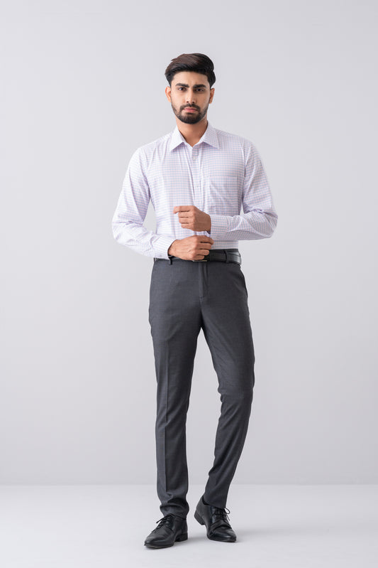 Slim Fit Dobby Texture Formal Pant