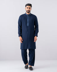 Regular Fit Embroidered Semi-Formal Kabli Set