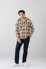 Regular Fit Hooded Casual Shirt