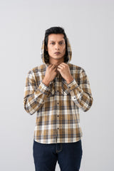 Regular Fit Hooded Casual Shirt